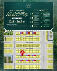 Giá Bán dự án dòng sản phẩm CĐT hoàn thiện 15,4-16,9 Tỷ