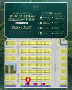 Giá Bán dự án dòng sản phẩm CĐT hoàn thiện 19,5-19,6 Tỷ