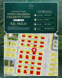 Giá Bán dự án dòng sản phẩm CĐT hoàn thiện 9,5-10,5 Tỷ