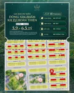 Giá Bán dự án dòng sản phẩm KH tự hoàn thiện 5,9-6,5 Tỷ
