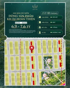 Giá Bán dự án dòng sản phẩm KH tự hoàn thiện 6,9-7,6 Tỷ