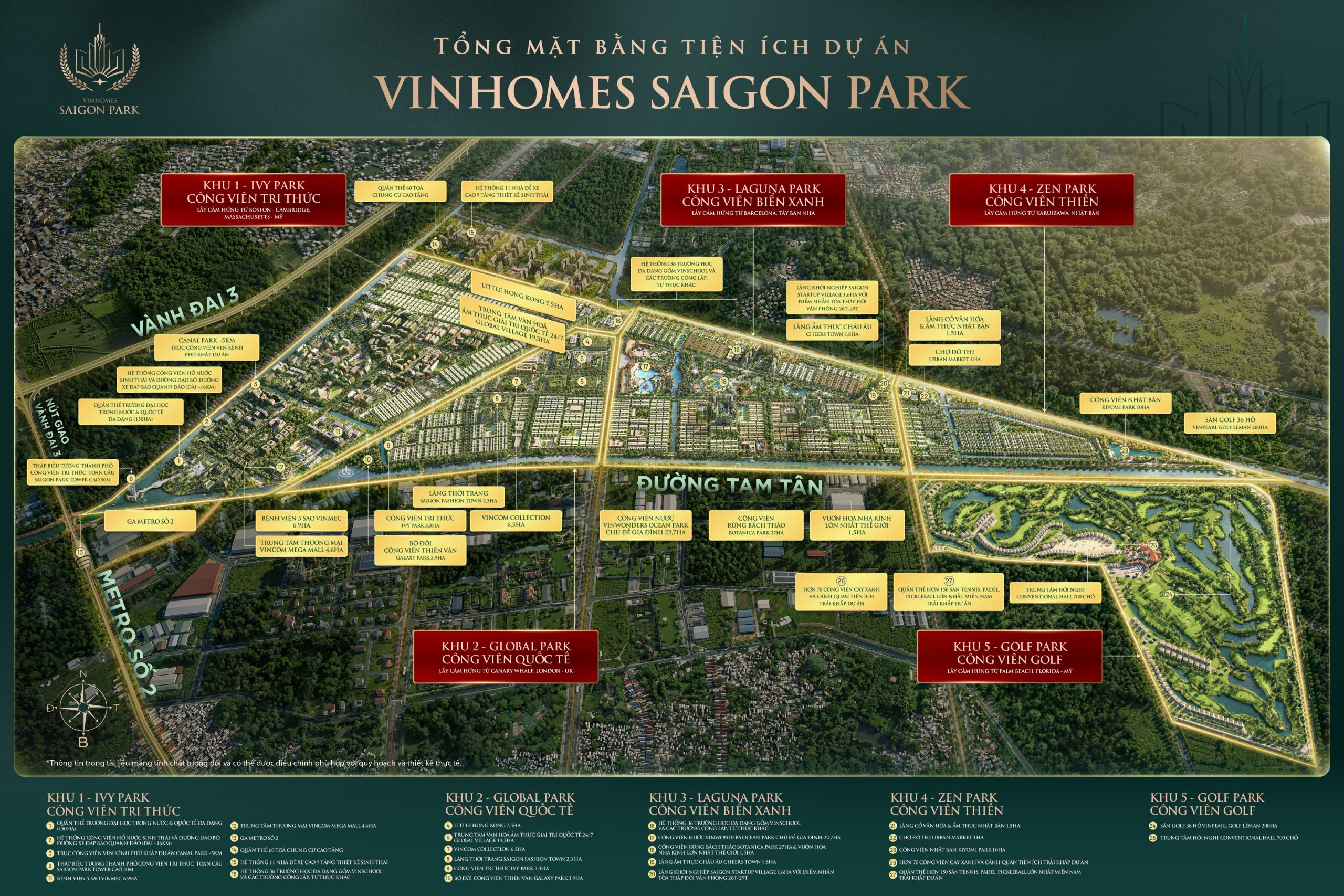 Mặt Bằng Tiện Ích Vinhomes Saigon Park